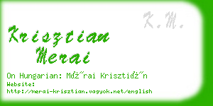 krisztian merai business card